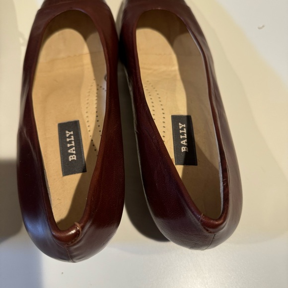 Bally Melissa & Lucy blue pair and Brown Leather Slip-On Pumps Heel Size 10 M - Picture 11 of 16